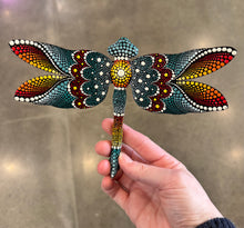 Load image into Gallery viewer, Magical Dragonfly Hand carved and Dot Painted by Mustofa Art Various Options
