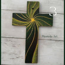 Load image into Gallery viewer, Custom Medium Hand Painted Cross by Mustofa Art
