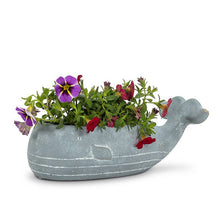 Load image into Gallery viewer, Sm Whale Low Planter-8&quot;L
