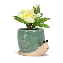 Load image into Gallery viewer, Mini Snail Planter-Turquoise-2.5&quot;H
