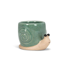 Load image into Gallery viewer, Mini Snail Planter-Turquoise-2.5&quot;H
