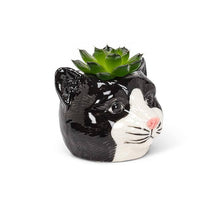 Load image into Gallery viewer, Small Black Cat Planter-2.5&quot;H
