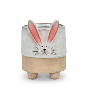 Sm Bunny w/Ears Planter-4"H