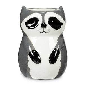 Sitting Raccoon Planter/Vase-4"H