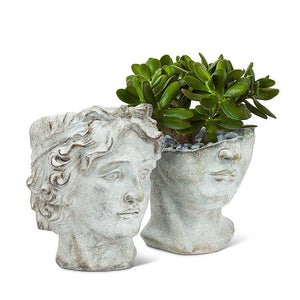 Half Male Face Planter-7"H-429