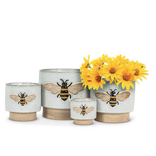 Load image into Gallery viewer, Md Single Emboss Bee Planter-4&quot; H
