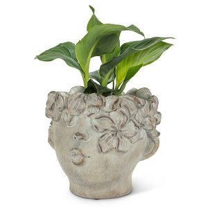 Lg Kissing Face Planter-11"H-463