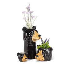 Load image into Gallery viewer, Small Black Bear Planter-2.5&quot;H
