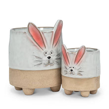 Load image into Gallery viewer, Sm Bunny w/Ears Planter-4&quot;H

