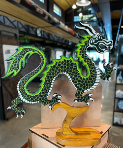 Standing Dragon Carved and Painted by Mustofa Art