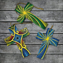 Load image into Gallery viewer, Custom Small Hand Painted Cross Ornament's by Mustofa Art
